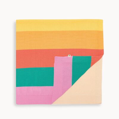 Bobby - Scialle a righe arcobaleno rosa