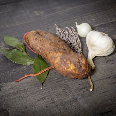 Salsiccia di puro suino affumicata con legno di faggio 180 gr