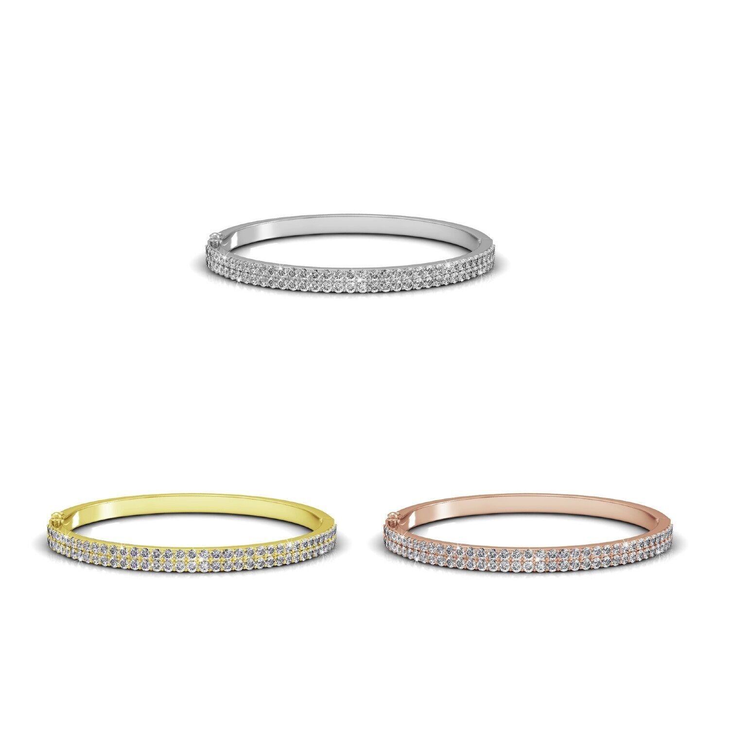 Bracelets Glamour - Doré, Or Rosé, Argenté et Cristal