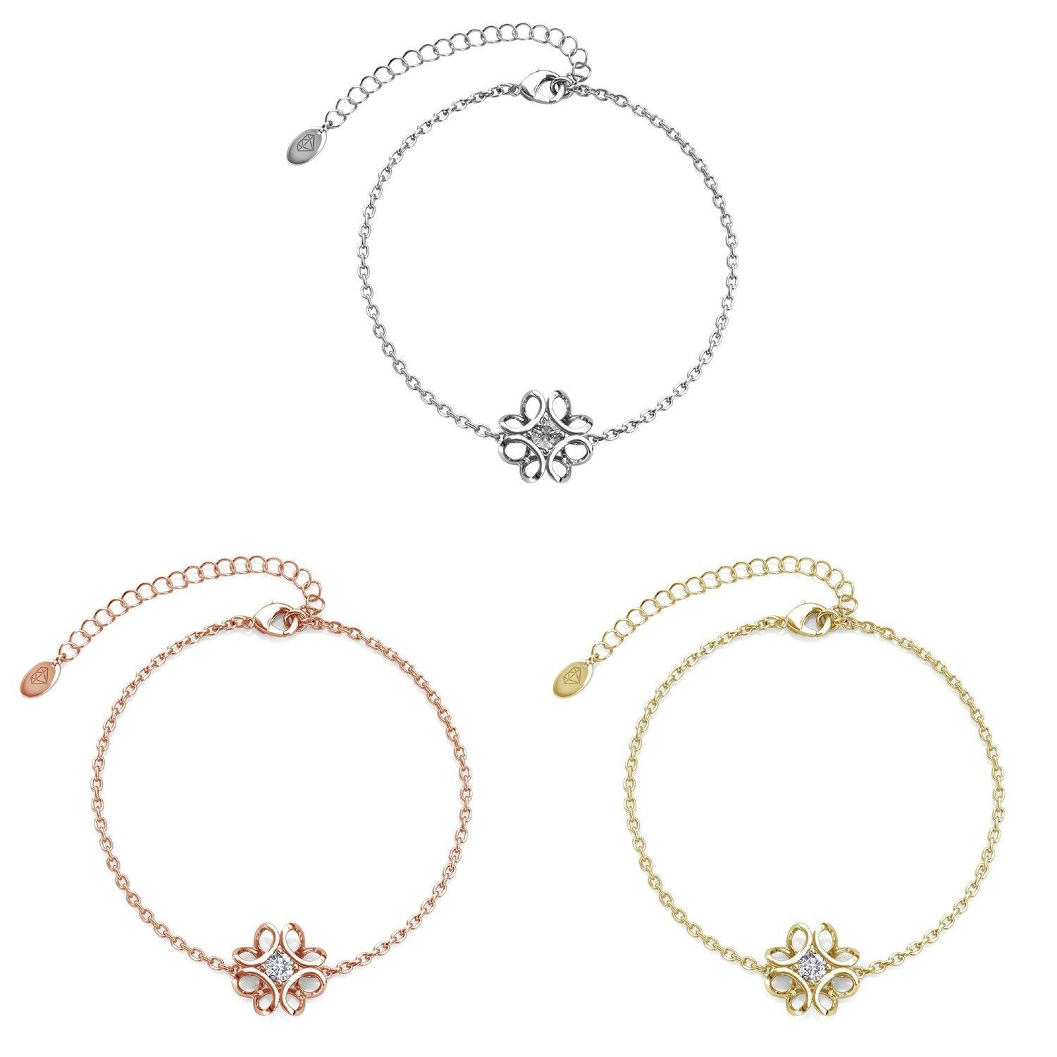 Bracelets Daffodil - Doré, Or Rosé, Argenté et Cristal