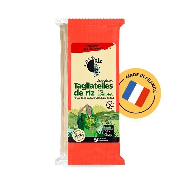 Organic semi-wholegrain rice tagliatelle 400 g