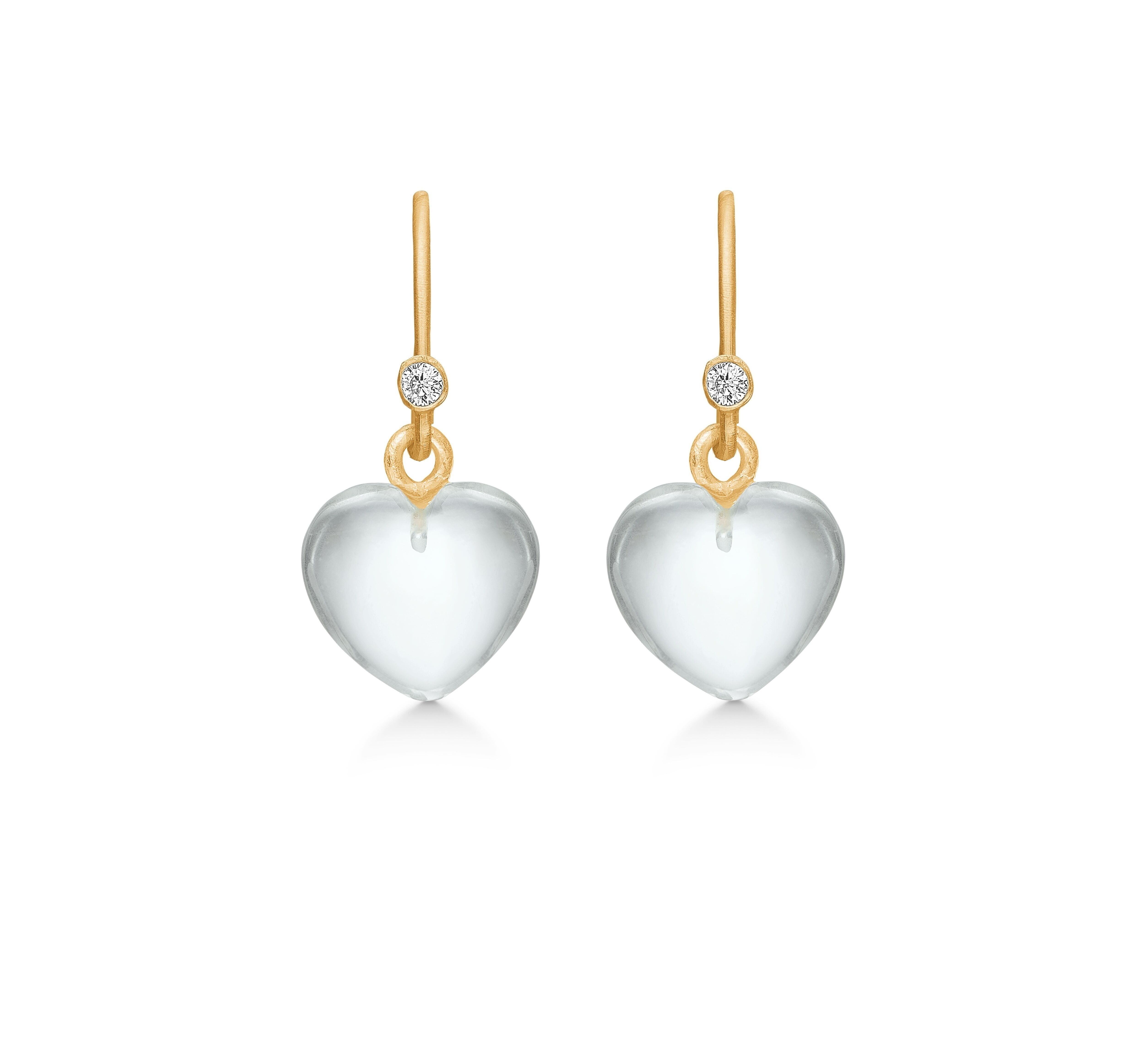 Sei meine Liebe Herz Ohrringe Quarz