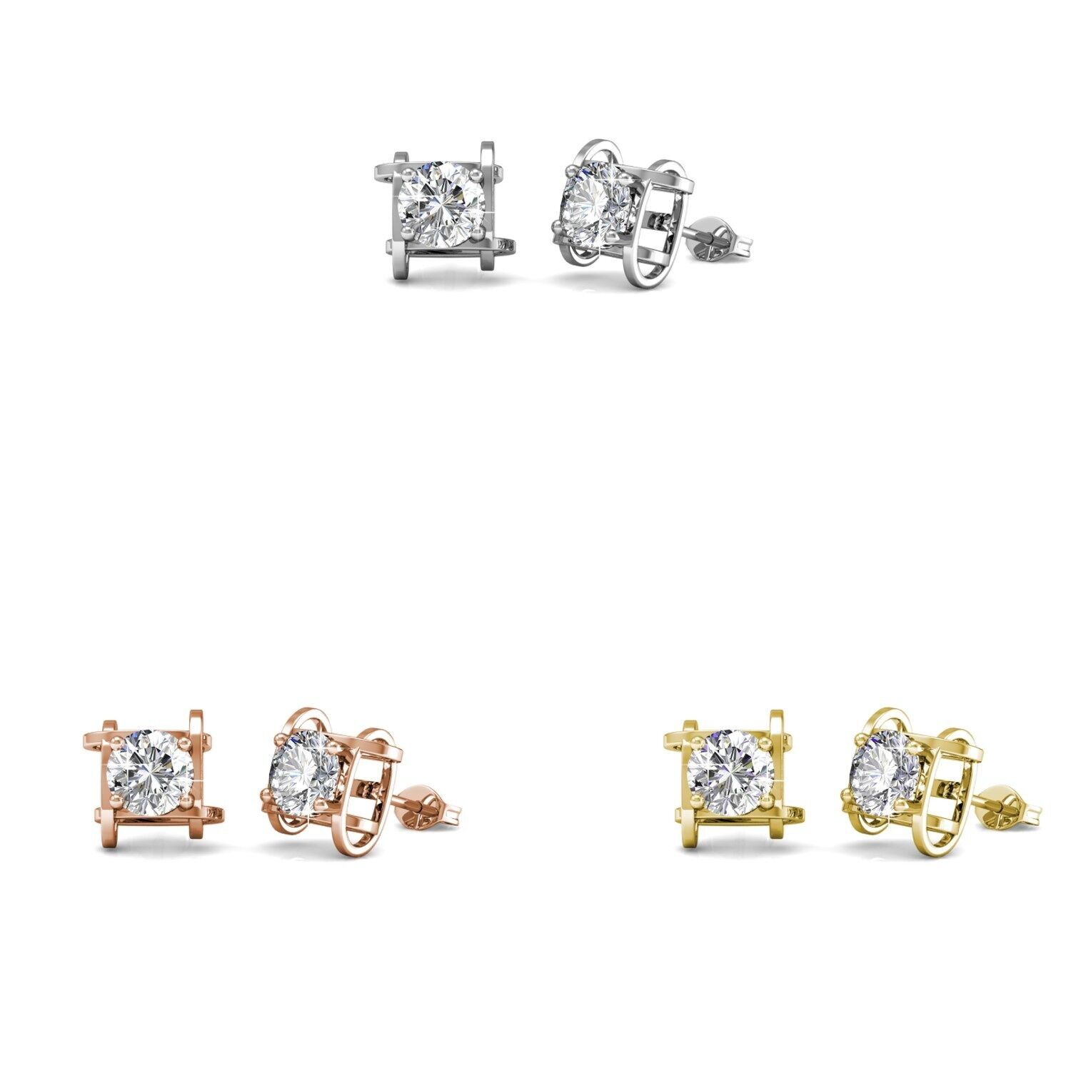 Orecchini Roxy - Oro, Oro Rosa, Argento e Cristallo