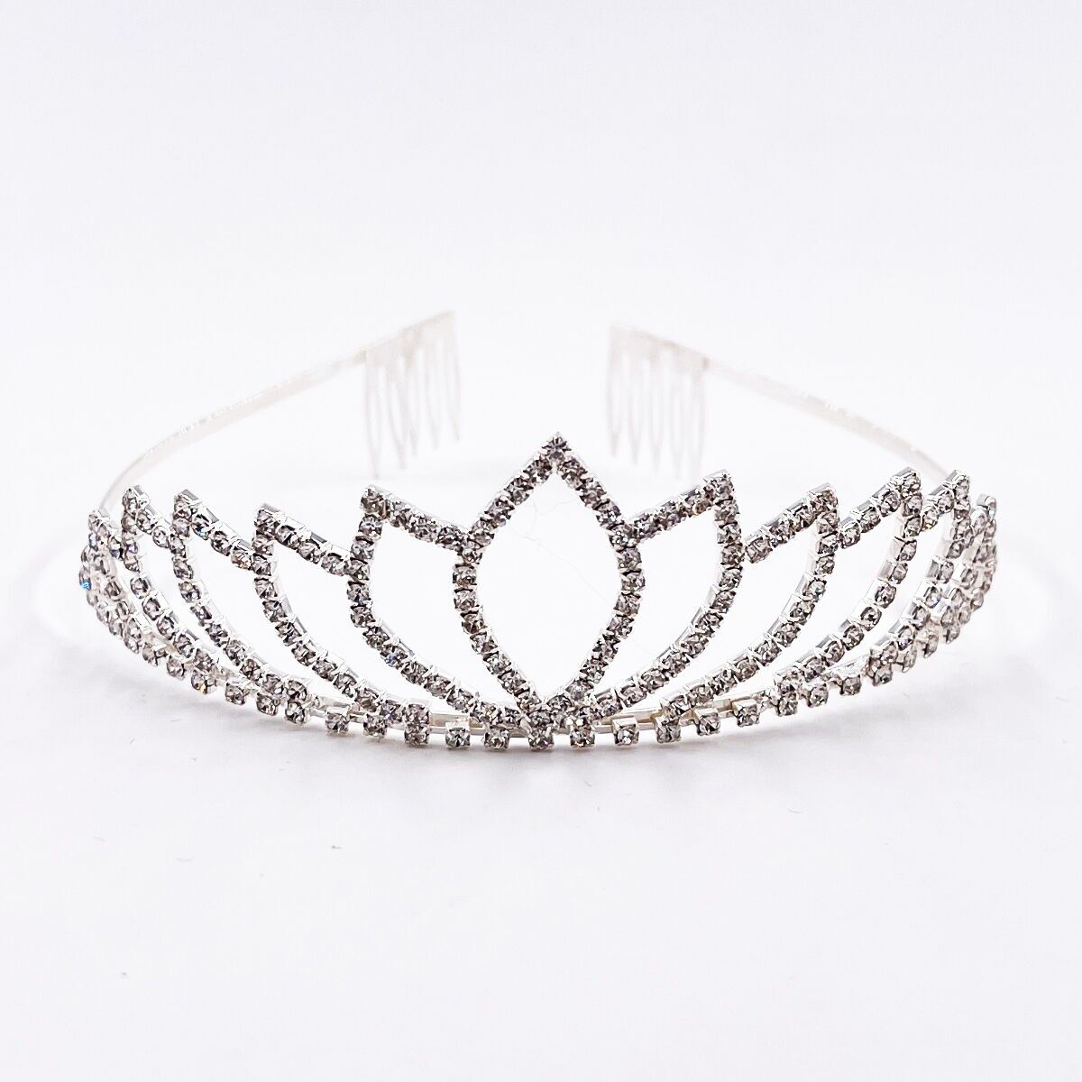 Tiara con strass in sacchetto di organza