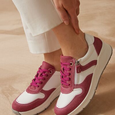 Sneakers bicolore con zip laterale (2012080_0014)