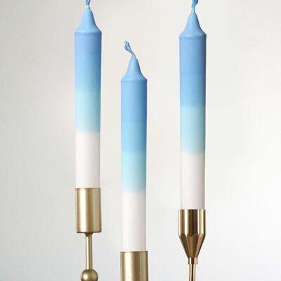 Blue White Candles Dip Dye