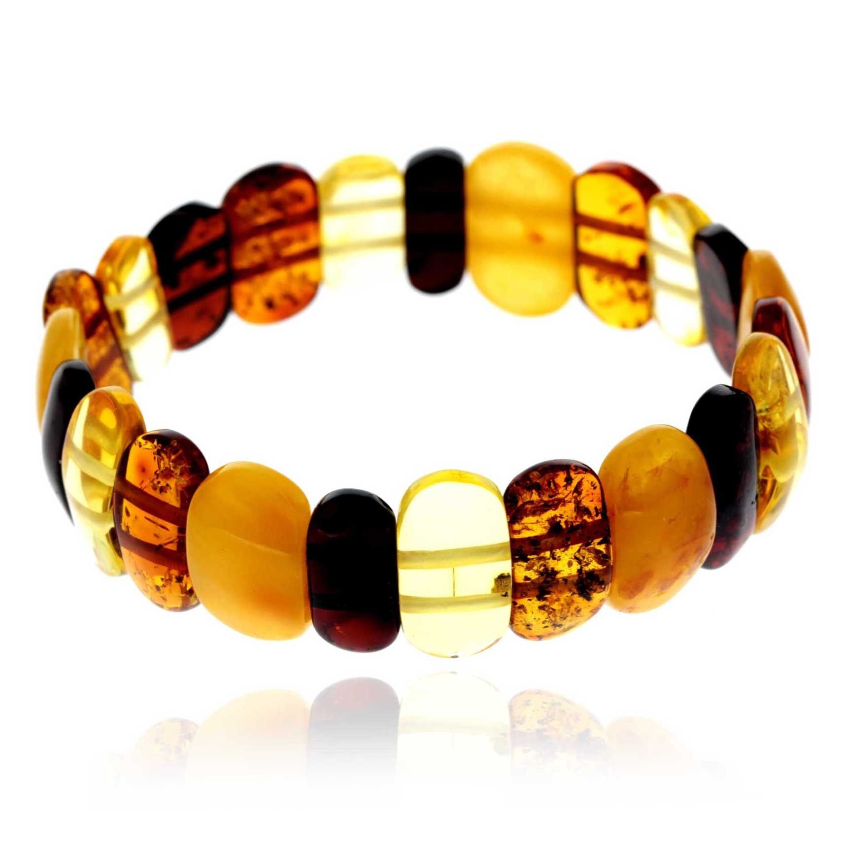 Echtes, ovales, luxuriöses Armband aus baltischem Bernstein – BT0185