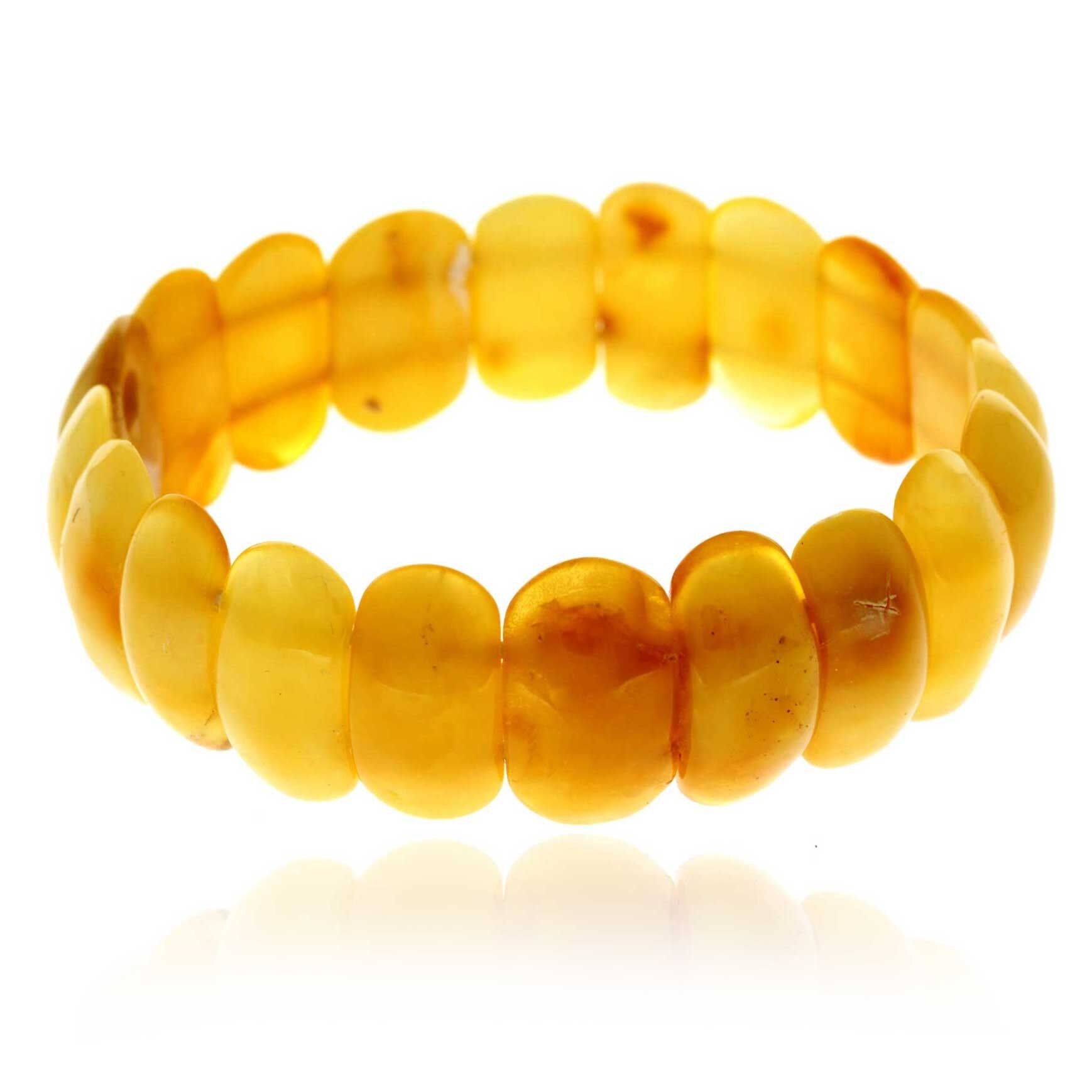 Echtes, ovales, luxuriöses Armband aus baltischem Zitronenbernstein – BT0195