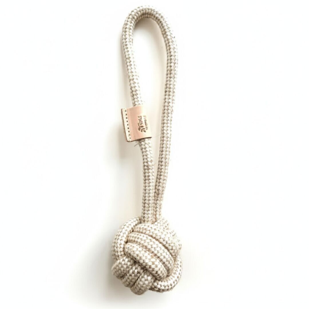 Pallone da calcio ecologico "Schorsch" | Cura dentale | Senza sostanze nocive | Corda di juta e cotone