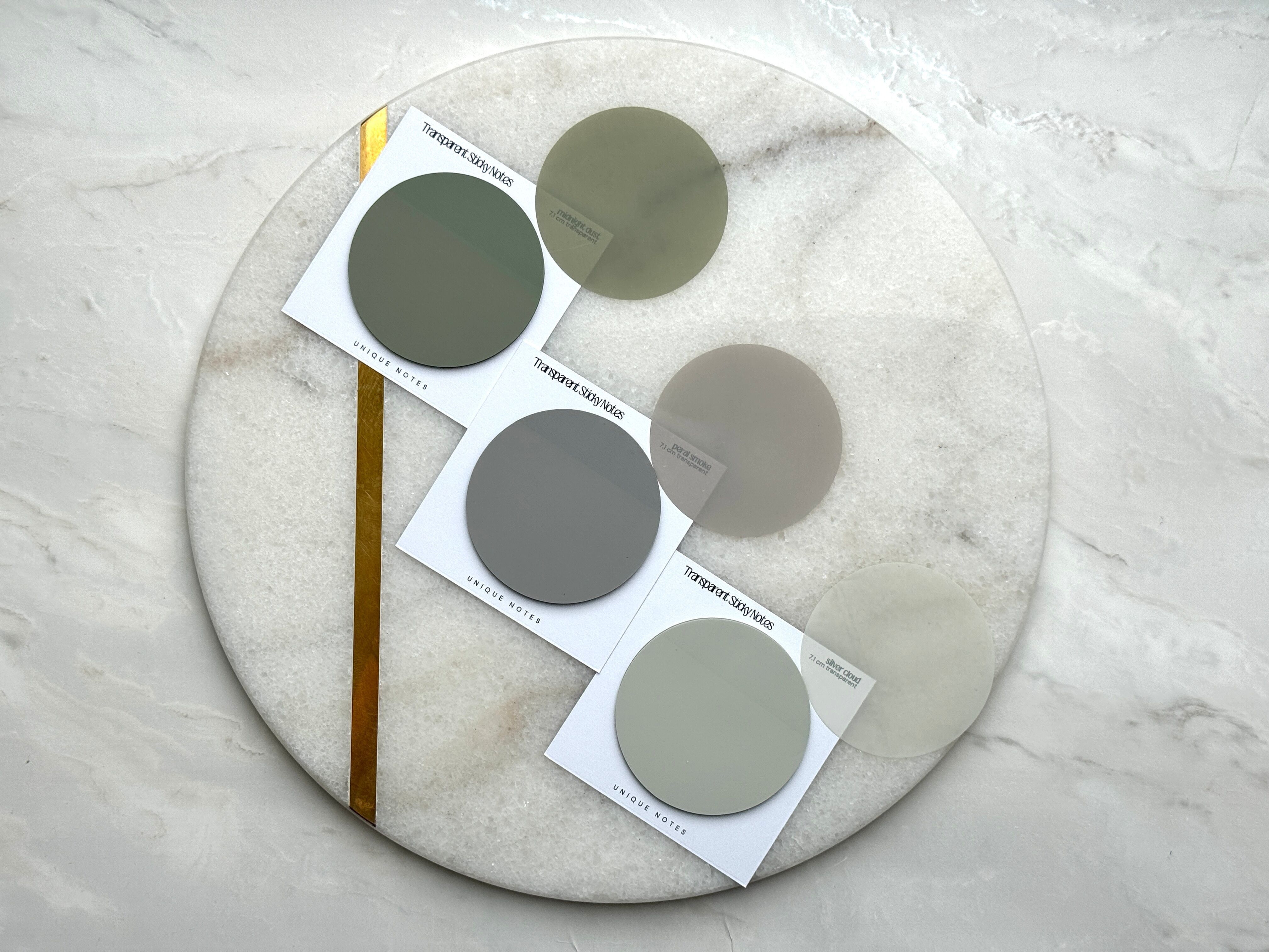 Notes autocollantes rondes transparentes de grande taille