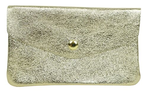 Portefeuille en cuir brillant avec poche zippée PMD2702C