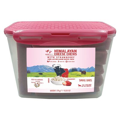 Pawfect Himalayan Cheese Chews avec de vraies fraises | Paquet de 10 friandises pour chiens de taille moyenne (750 g/26,5 g)45 oz) | Sans céréales ni gluten | Entièrement naturel | Longue durée