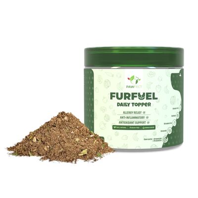 Pawfect Food Toppers Furfuel Diario (150 g/5.29 oz) | Complemento diario | Alivio de alergias | Antiinflamatorio | Apoyo antioxidante