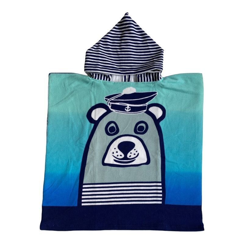 Poncho da bagno per bambini in microfibra Teddy