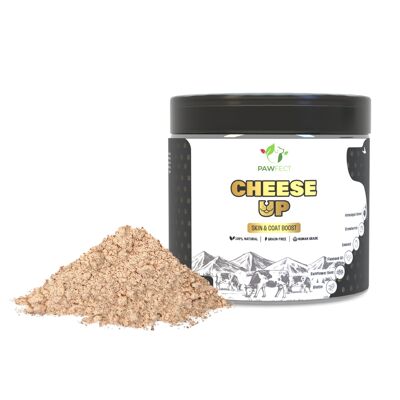 Pawfect Cheese Up Daily Topper para perros | Mezcla patentada para mejorar la piel y el pelaje | 100 % natural | Enriquecido con biotina, aceite de girasol y linaza | Rico en proteínas, vitaminas y minerales | (220 g/7.76 onzas)