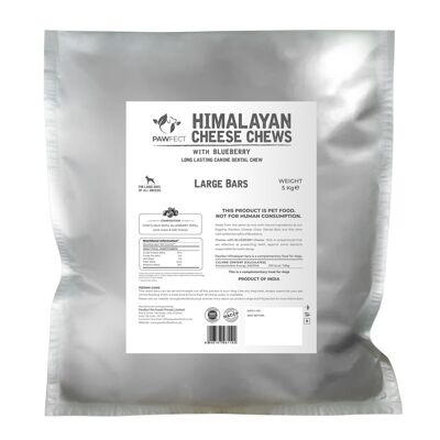 Pawfect Dentamust | Masticables de queso del Himalaya con ingredientes activos | Arándano, espirulina azul, papaya, clavo y canela | Cuidado bucal completo para perros | Masticables para perros grandes (5 kg) | Para placa, gingivitis, mal aliento, encías y dientes sensibles