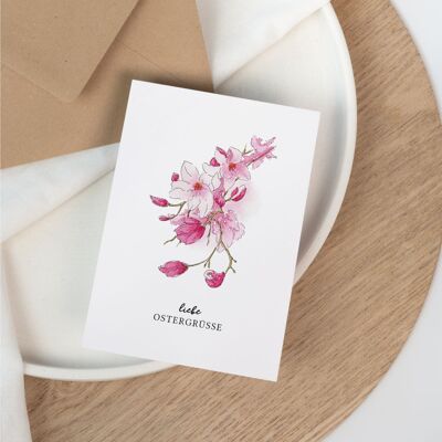 Easter card - Happy Easter | Spring flowers Easter