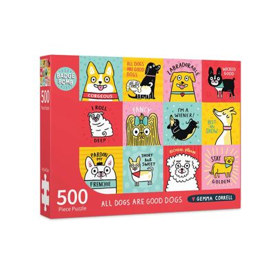 All Dogs Are Good Dogs 500 Piece Puzzle