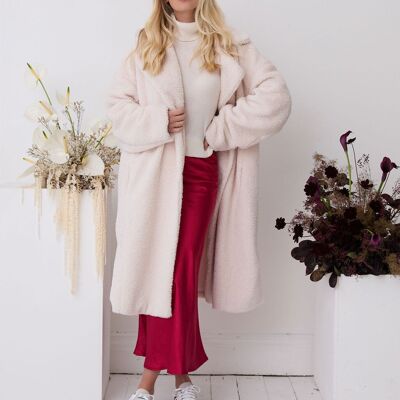 Myra Cream Oversized Teddy Coat