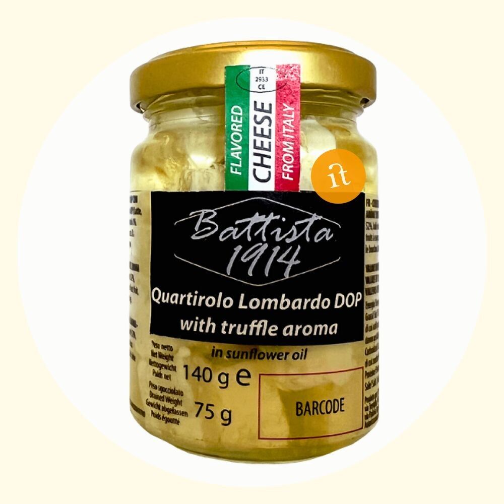 Conserva sott'olio di Quartirolo Lombardo Dop con tartufo