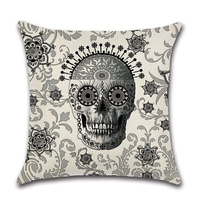Kussenhoes Halloween - Teschio Grigio