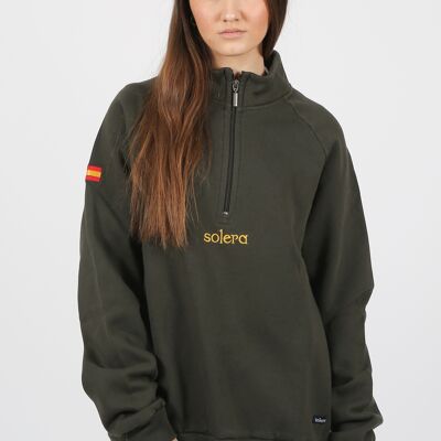 Sweat-shirt vert bouteille