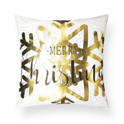 Kussenhoes Kerst - Gouden Sneeuwvlok