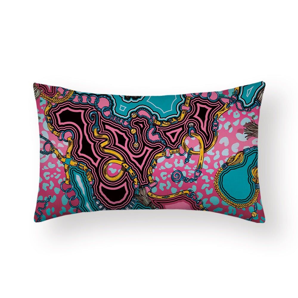 Stampa Kussenhoes - Blauw & Roze Long