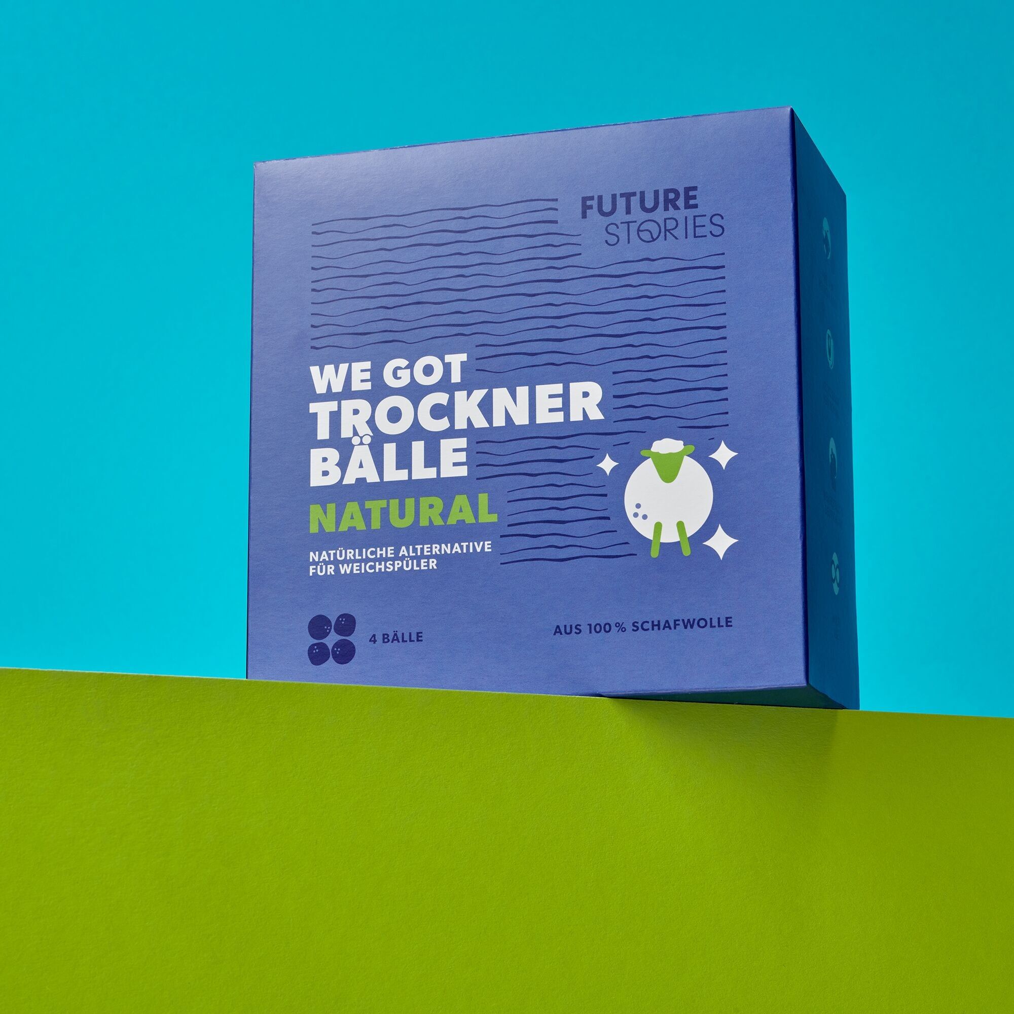 Bolas para secadora de lana de oveja 4 piezas – naturales, hechas a mano