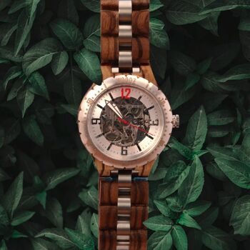 Montre homme mécanique en bois Youri 10