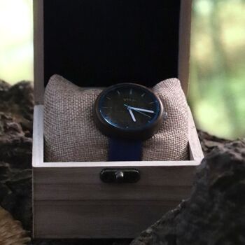 Montre en bois Amy bleu 4