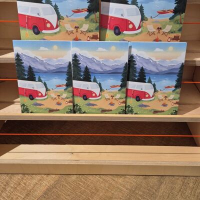 A5 Greeting Card Outdoor Life With Boat