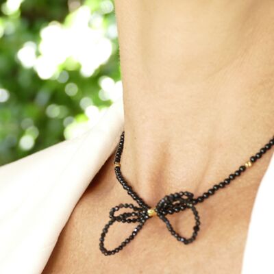 Collar de lazo de ónix