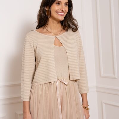 Gilet bolero Eve in maglia fine lurex - 8743-1