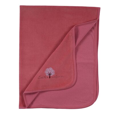 Coperta in velluto 75x100 cm Cotone biologico - Borgogna