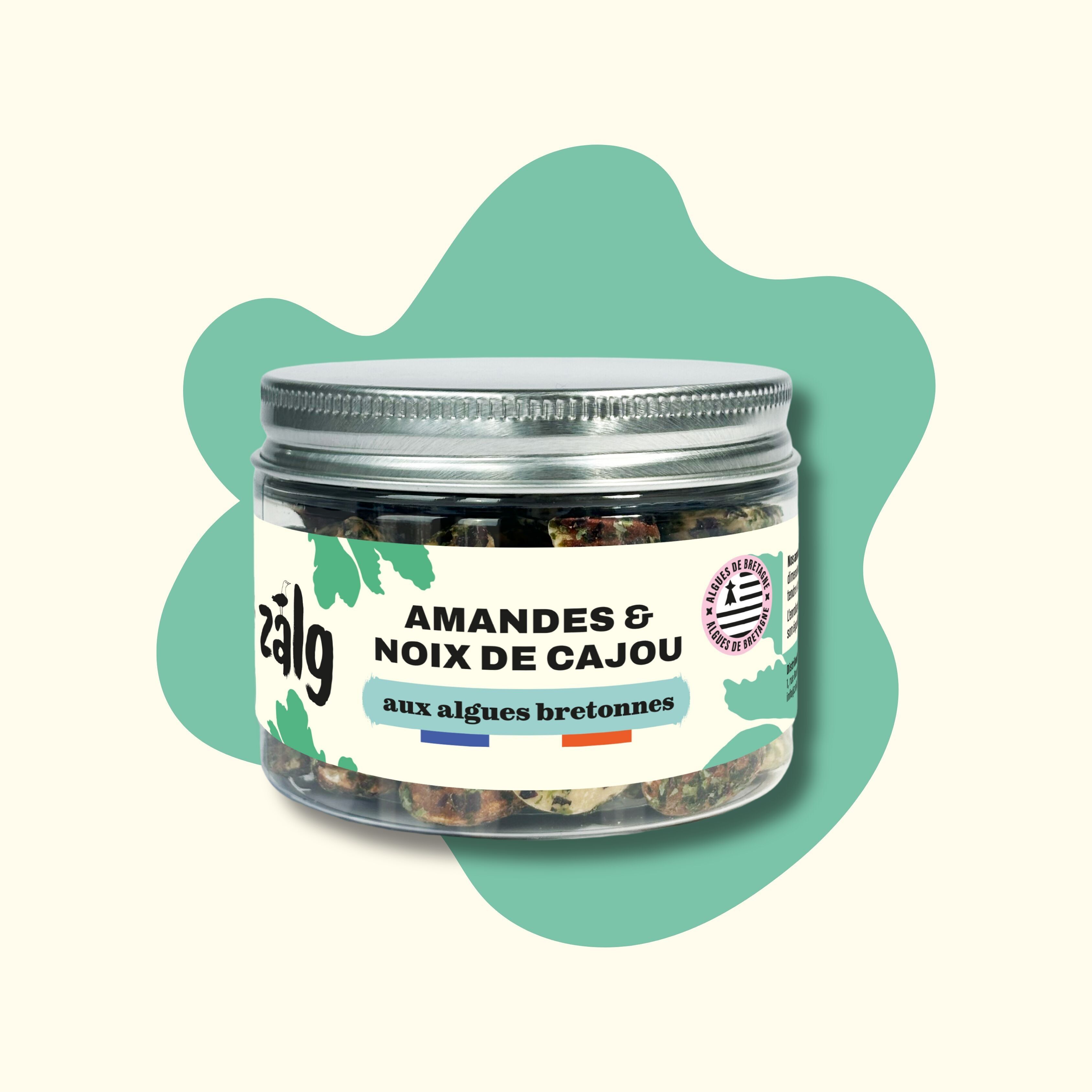 Mandorle e anacardi con alghe bretoni