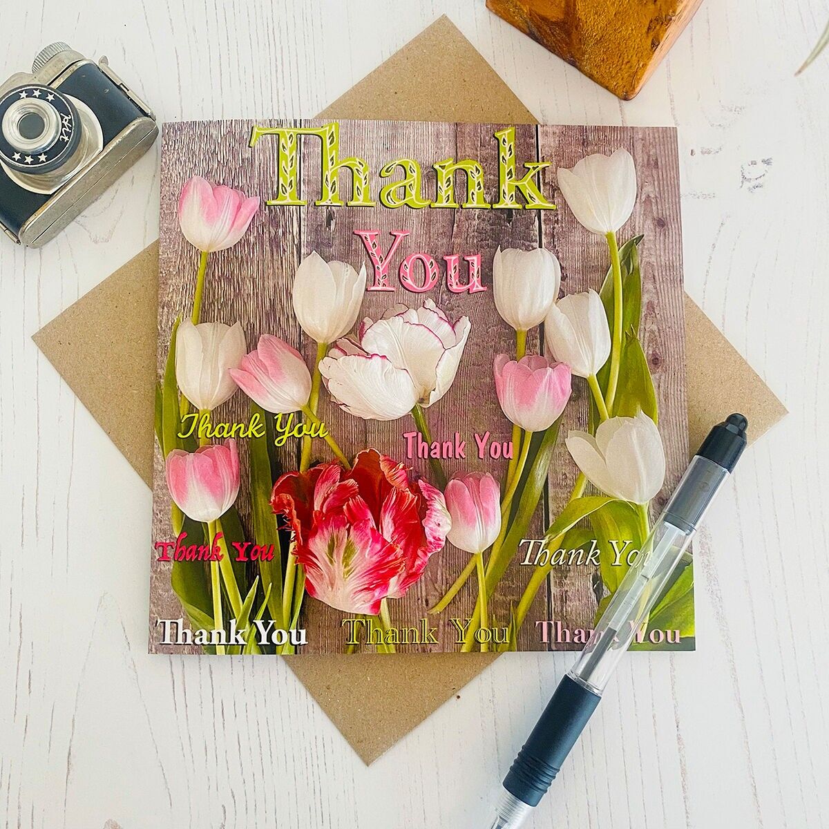 Tarjeta de agradecimiento - bonita tarjeta de agradecimiento floral