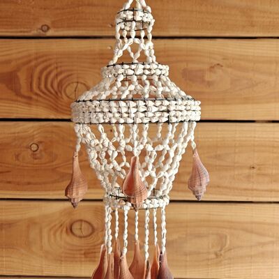 Shell pendant "Beras Kipas" coastal decoration - Ibiza Style - Bohemian interior decoration