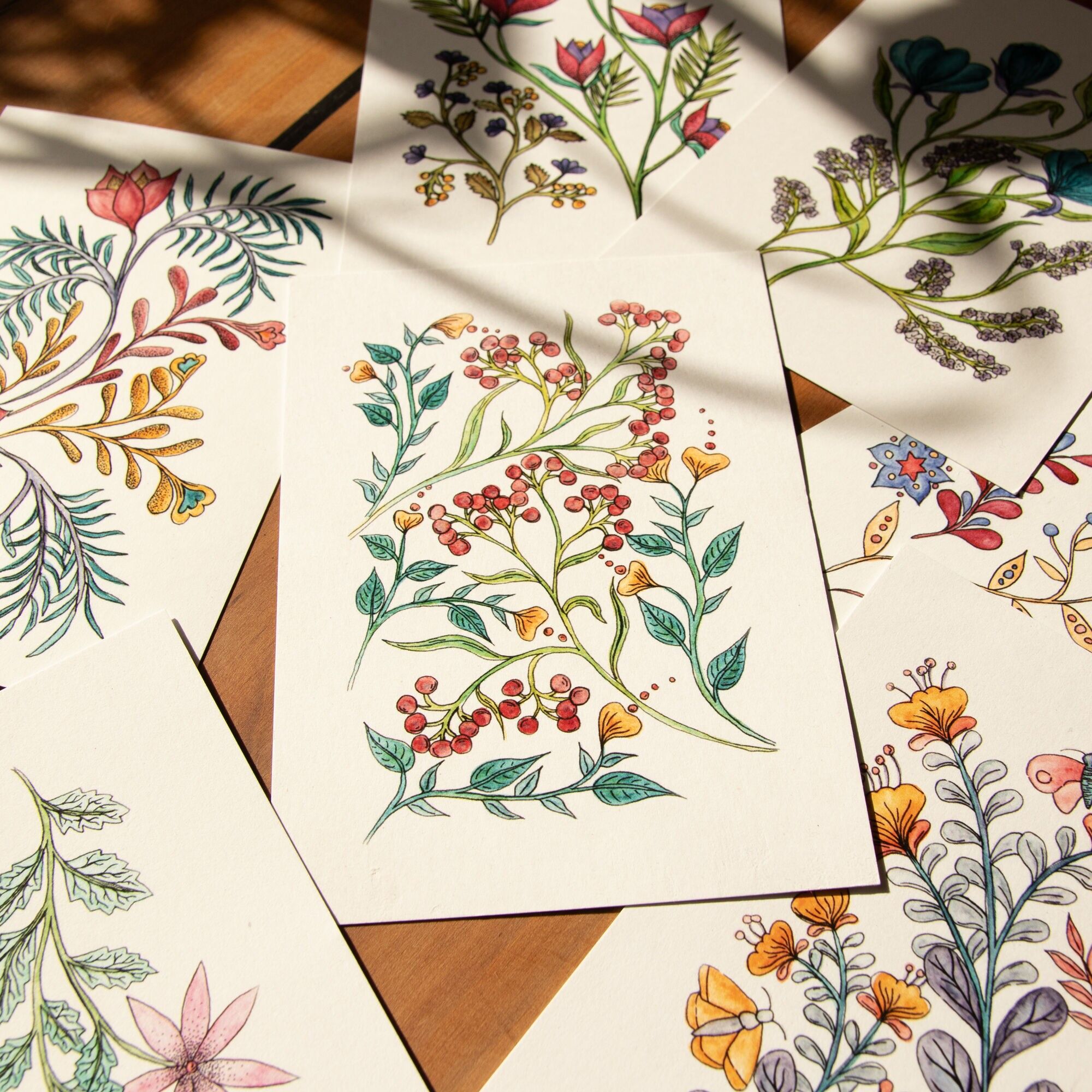 Postcard Flowers - October