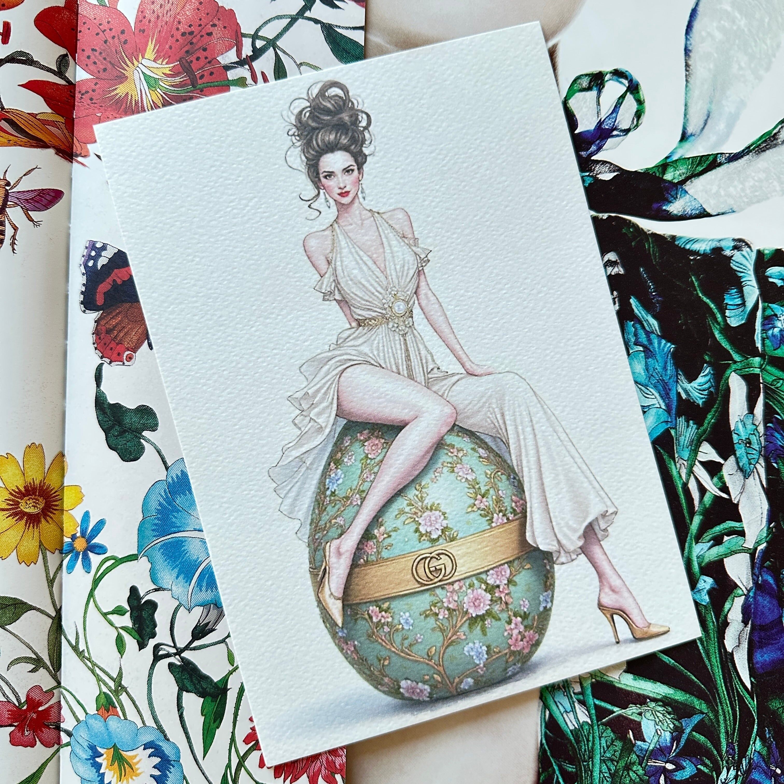 Postal XL/mini póster "Huevo Gigi" DIN A5