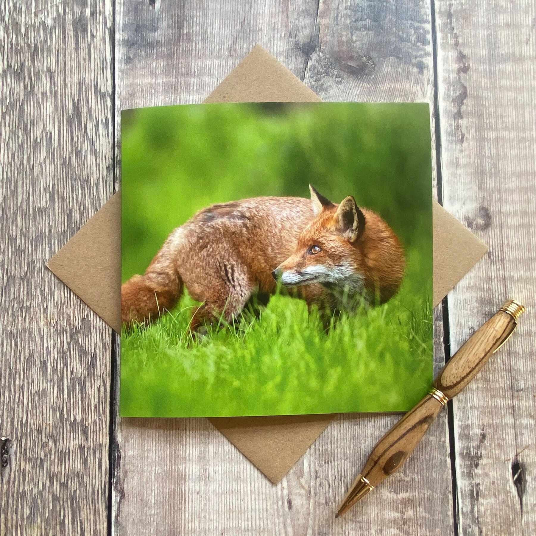 Biglietto di auguri con volpe - biglietto di auguri con volpe sul davanti