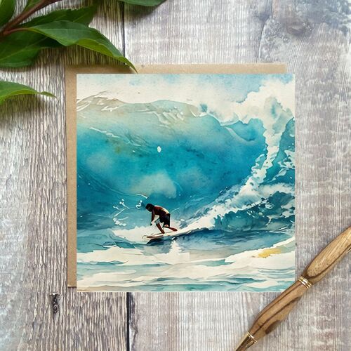 SURFER GREETING CARD