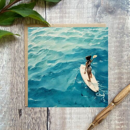 Stand up paddle board greeting card