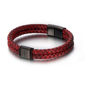 Bracelet en cuir rouge Jack 6