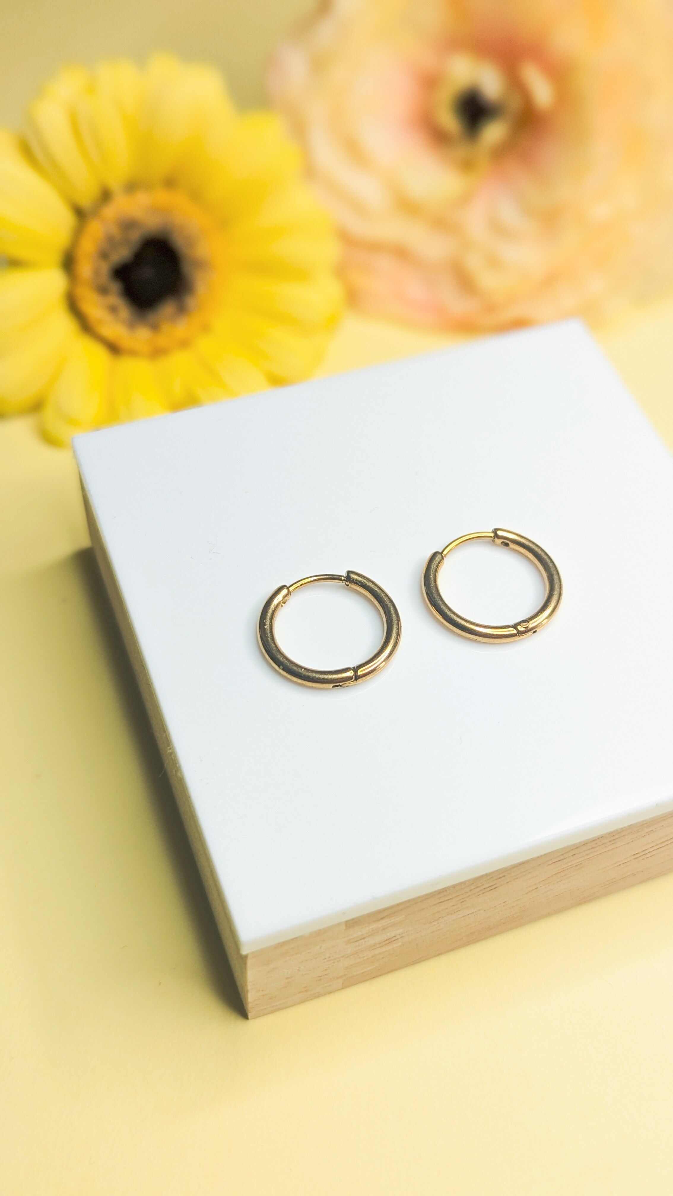 1. Orecchini a cerchio in acciaio inossidabile.5cm