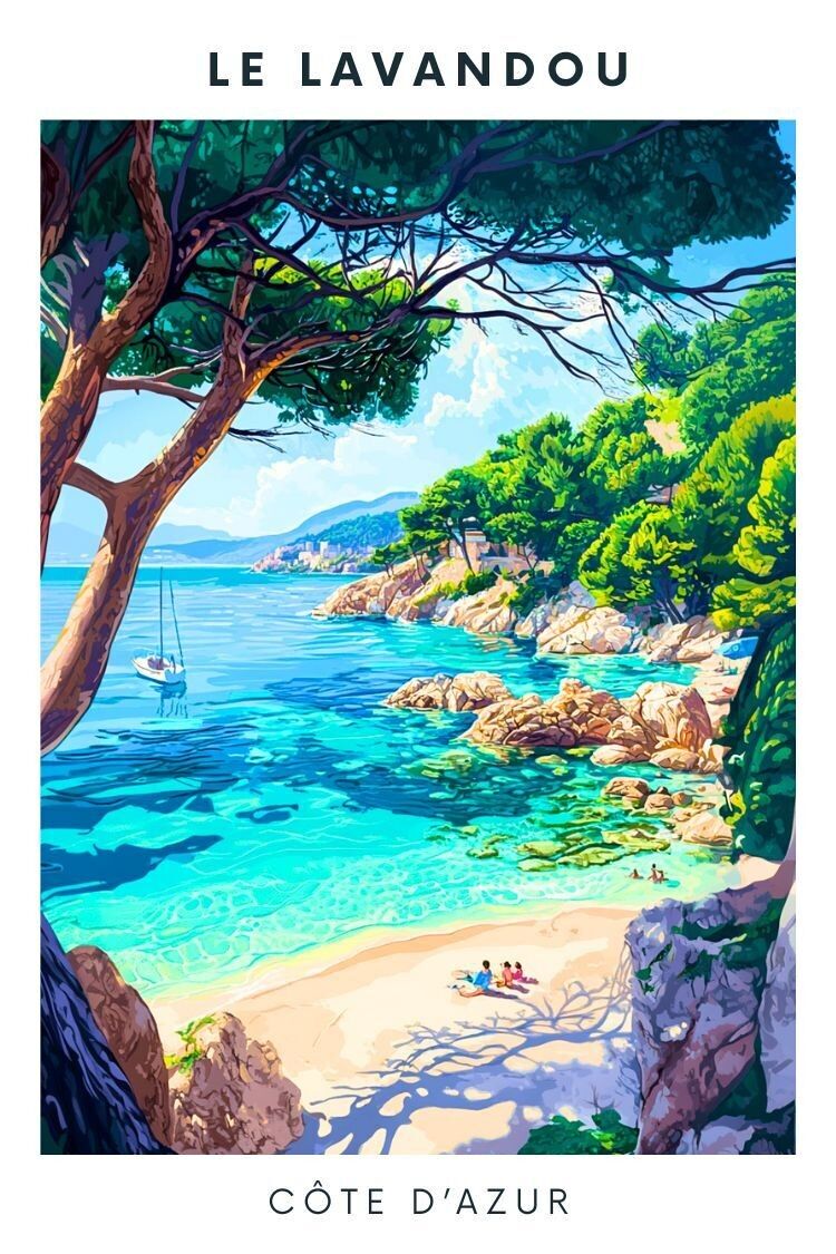 Poster Le Lavandou - Vintage Seaside