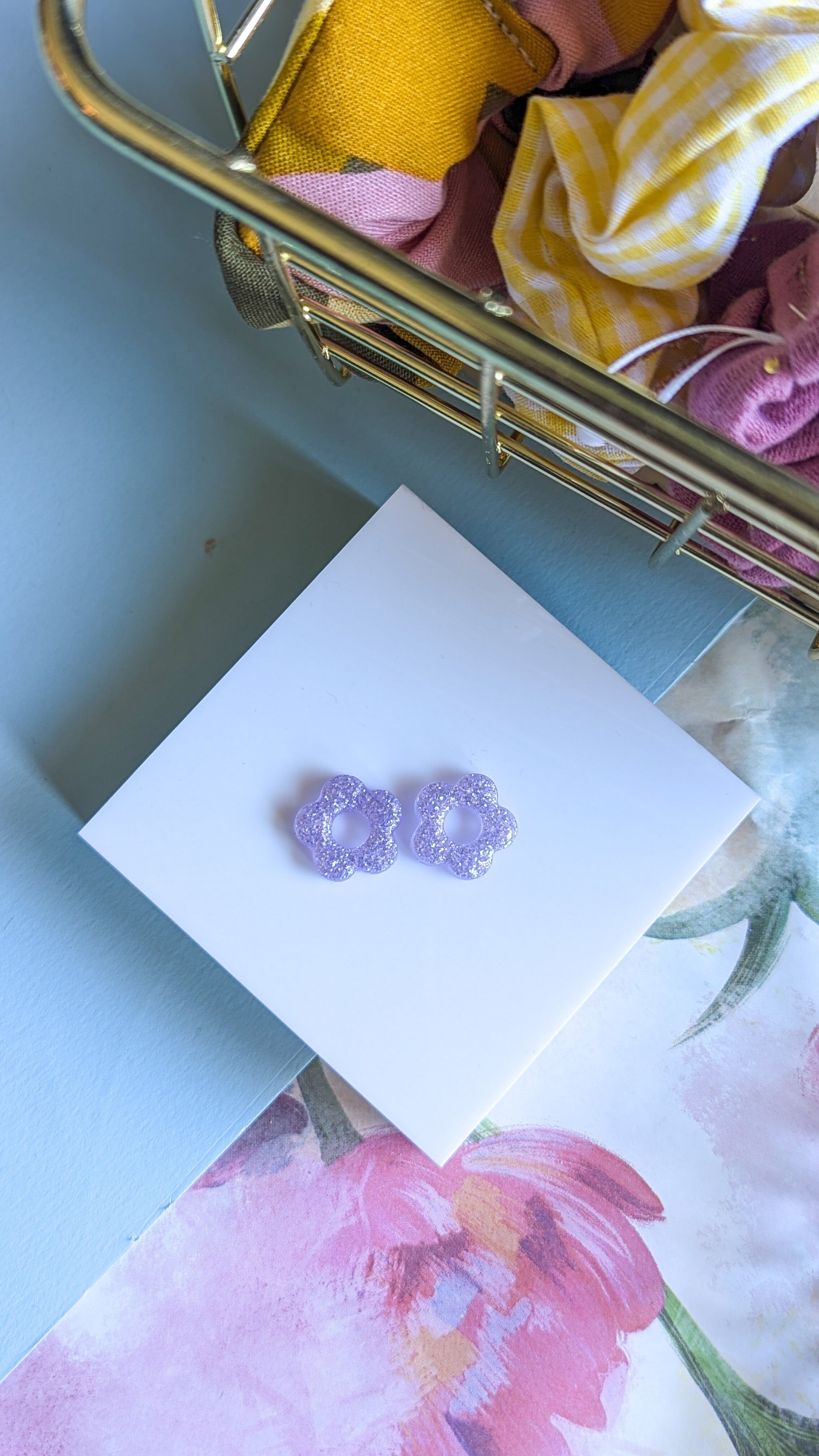 Pampilles mini fleur violet pastel