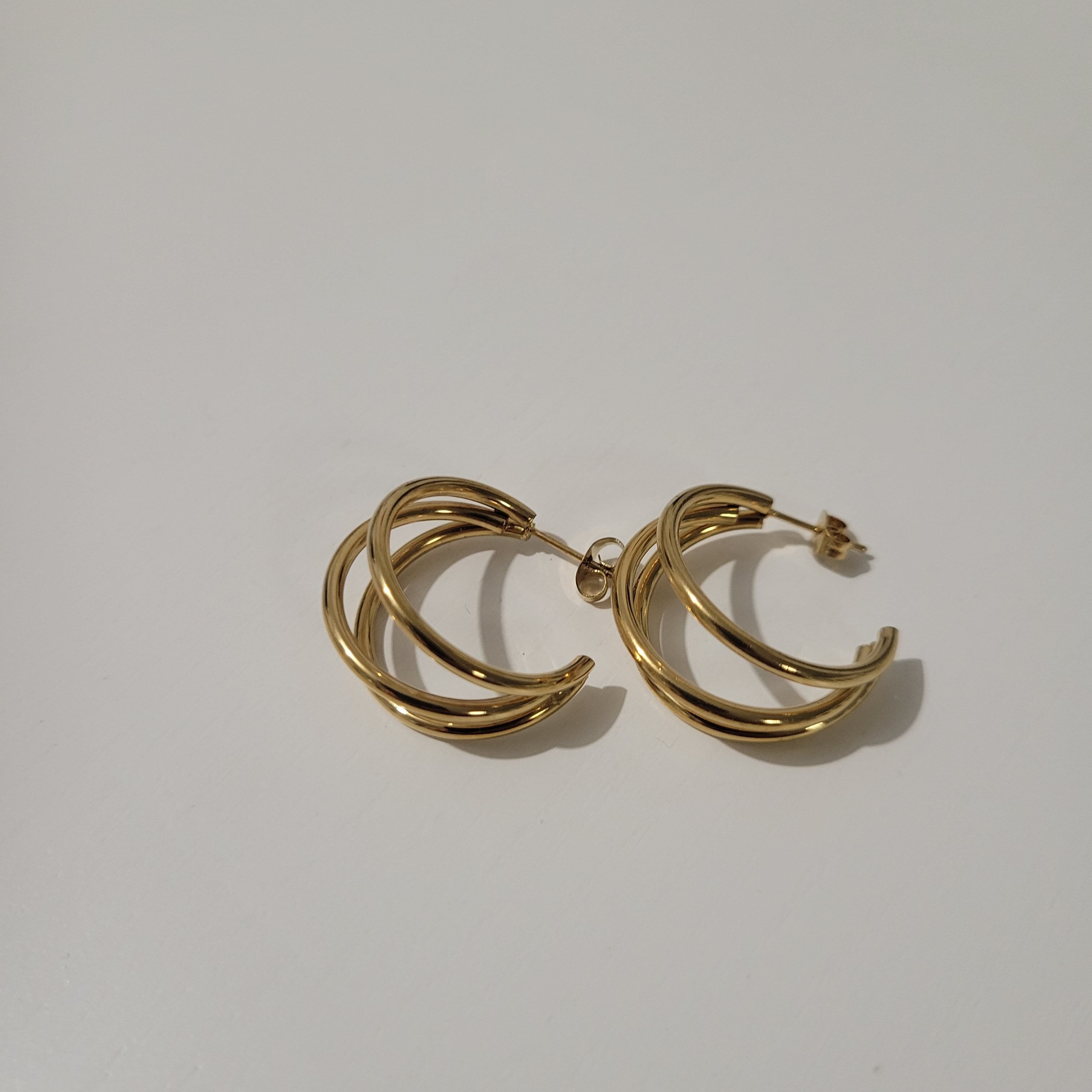 Boucles d'oreilles acier inoxydable waterproof hypoallergénique  - Kassy