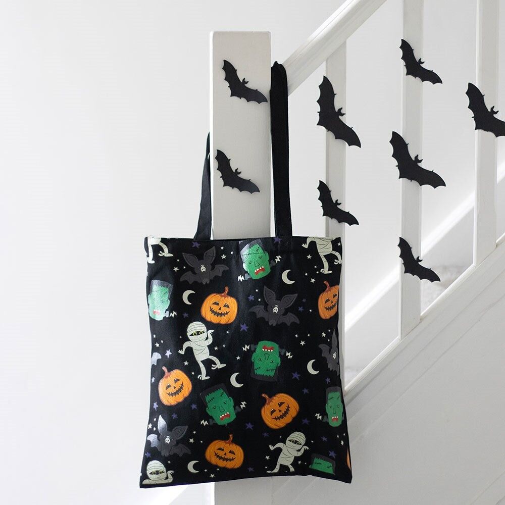 Tragetasche aus Polycotton mit „Monster Mash“-Aufdruck