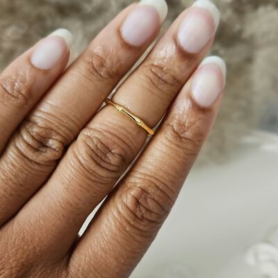 Waterproof, hypoallergenic stainless steel phalanx ring - Margot
